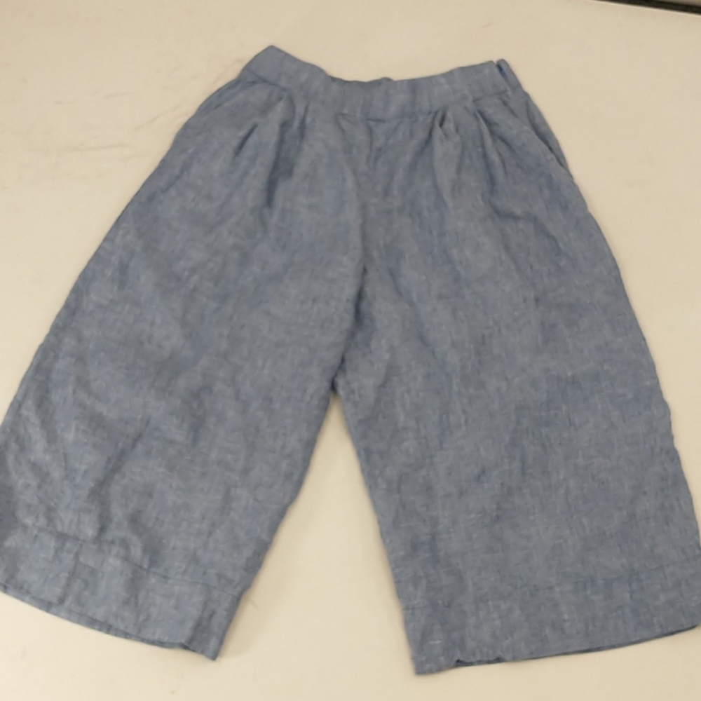 Linen Gaucho Capri's GAP Quality & Comfortable Pockets sz 12 See Measurements